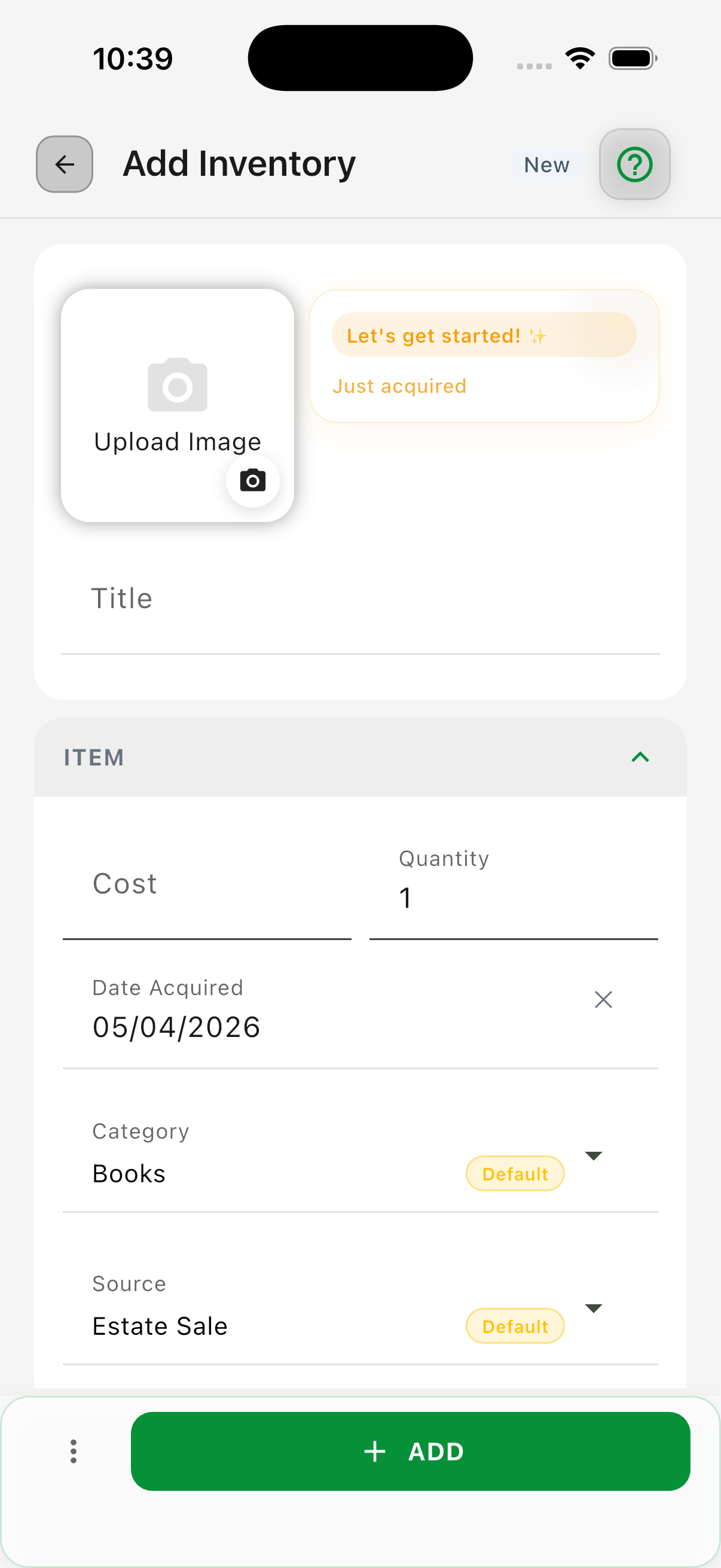 add inventory item 2