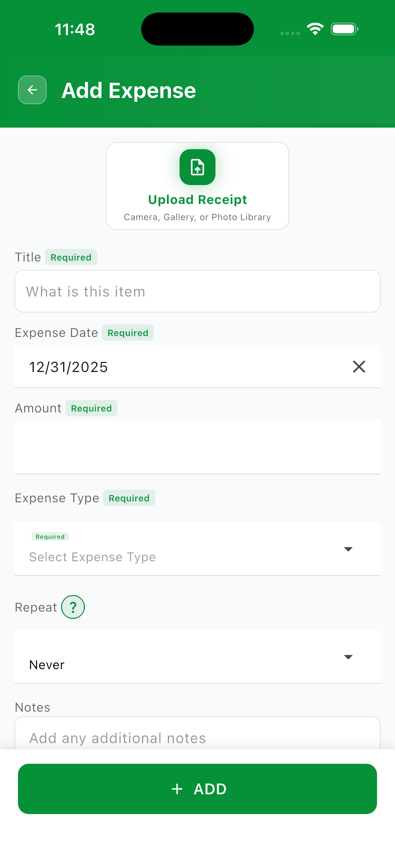 add track expenses