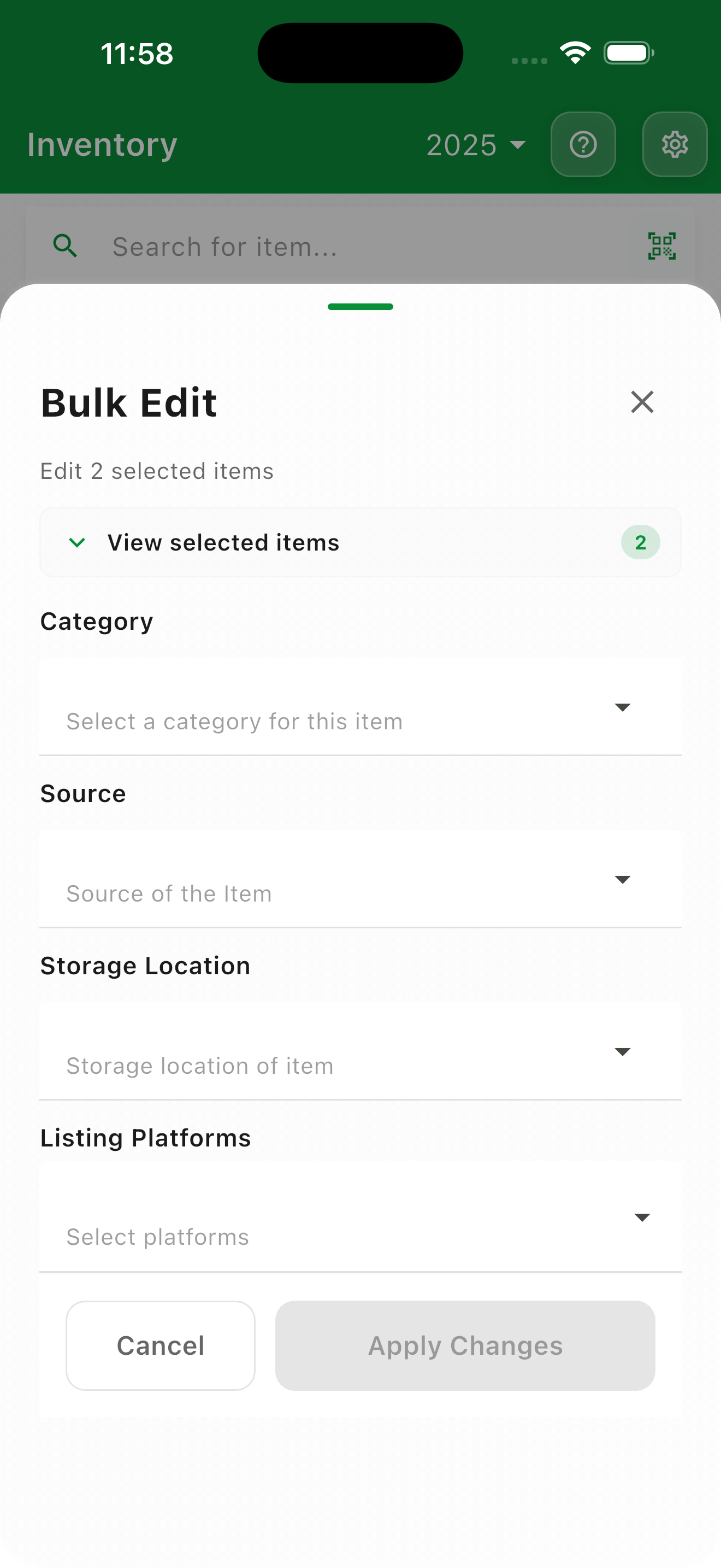 bulk edit items 2