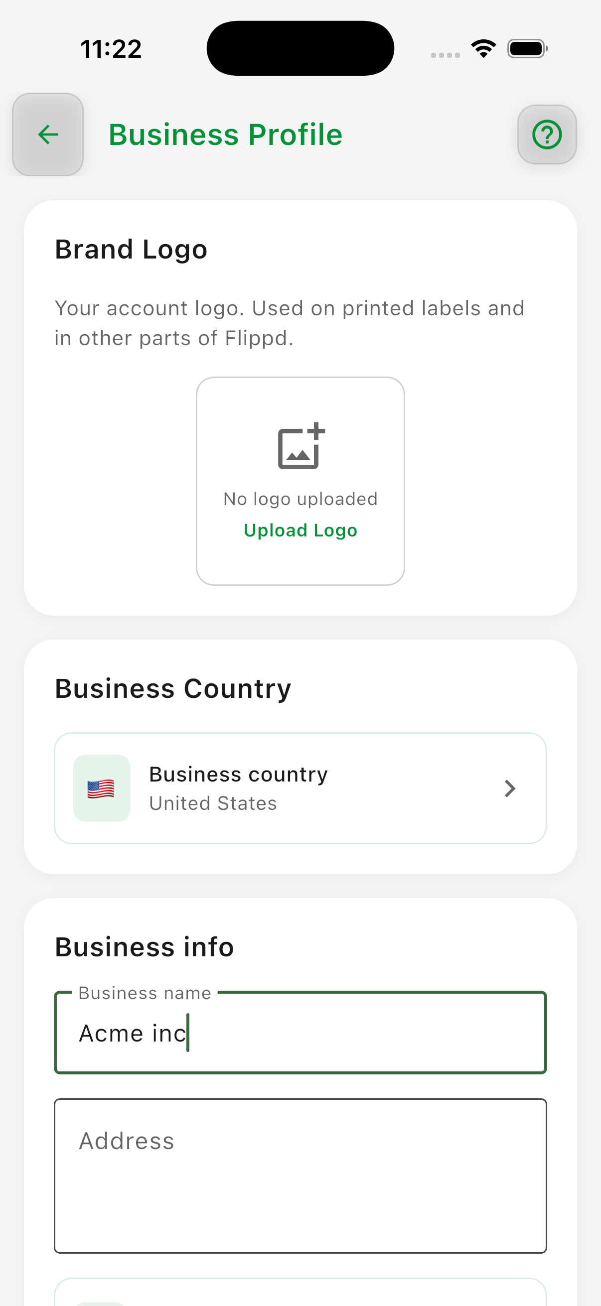 business profile
