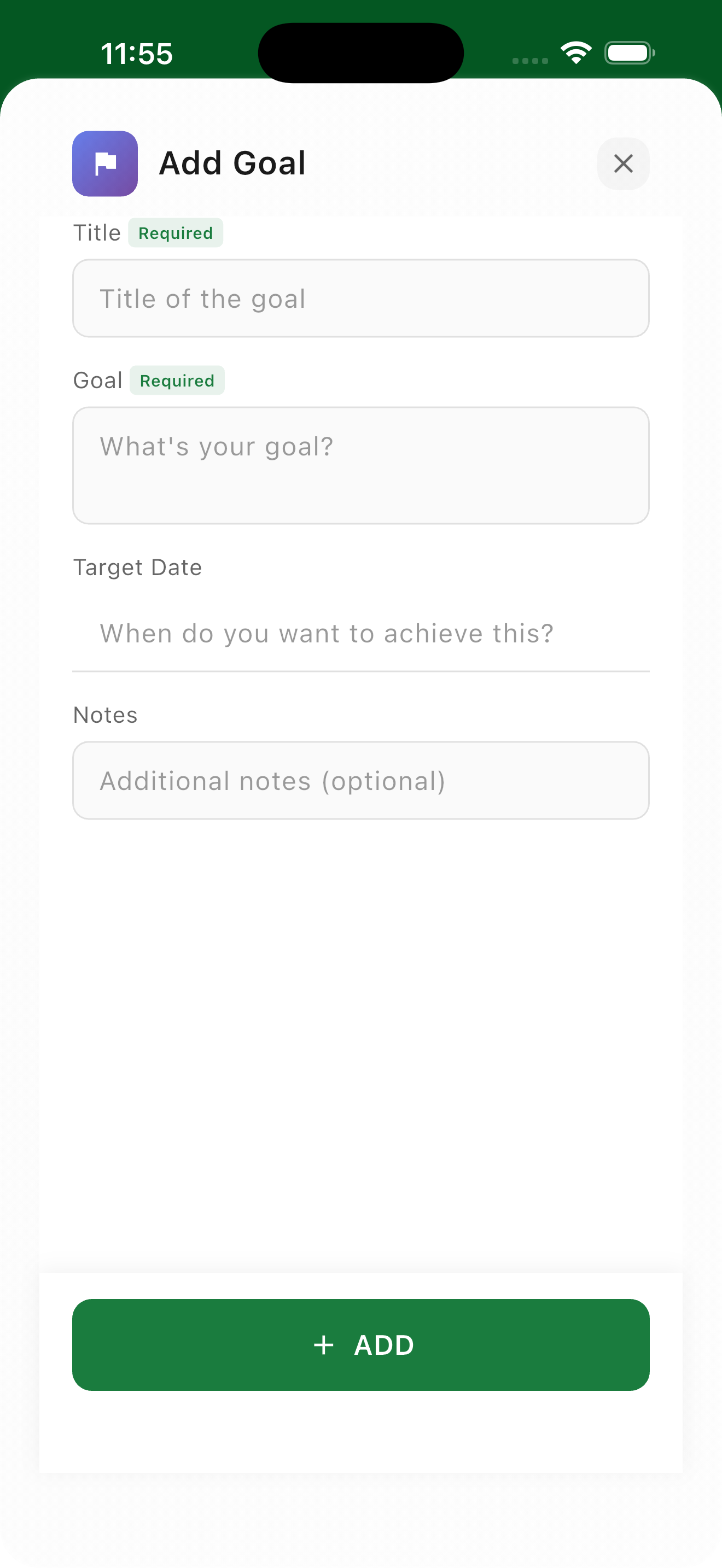 create and track goals