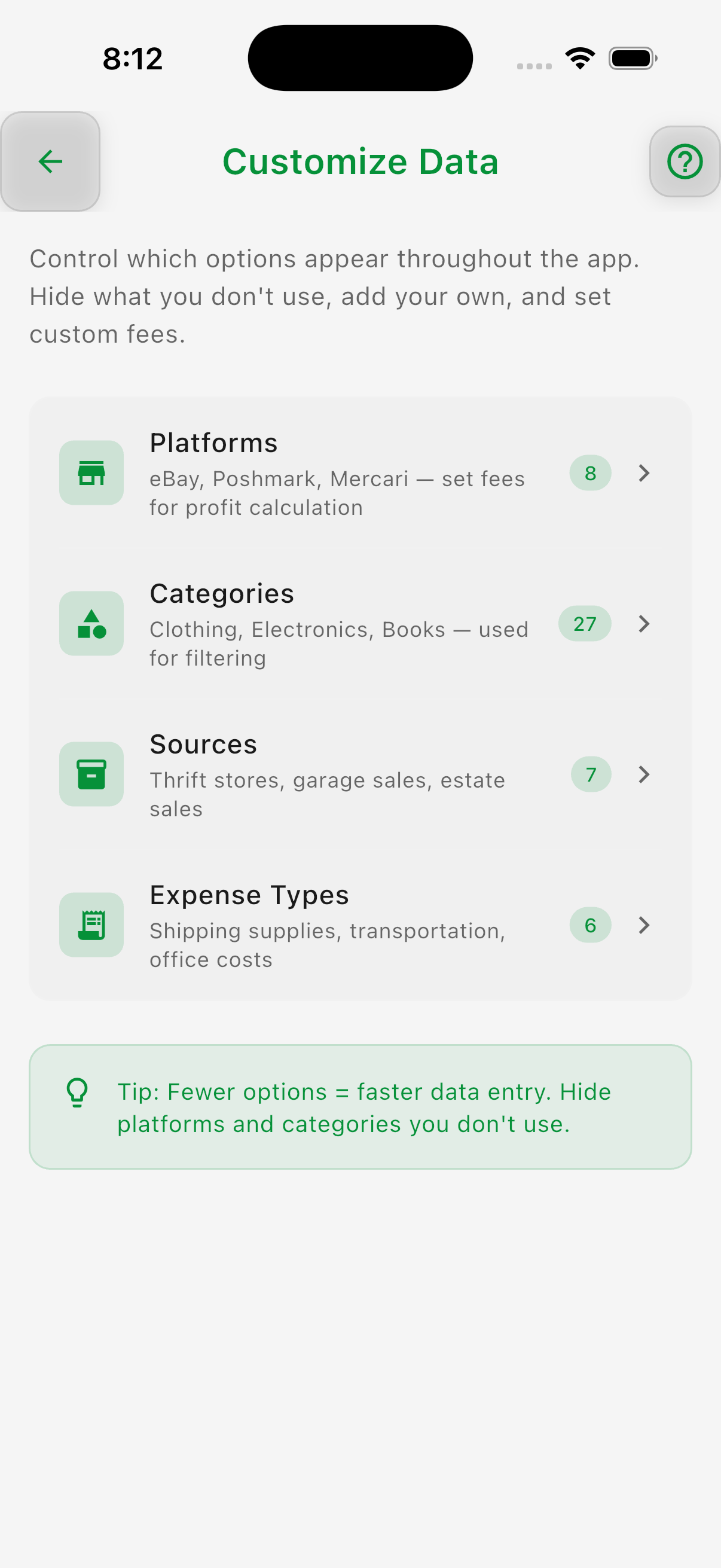 customize platforms categories sources 4