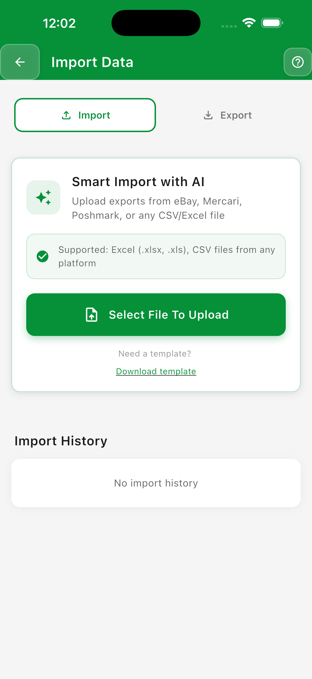 import inventory csv