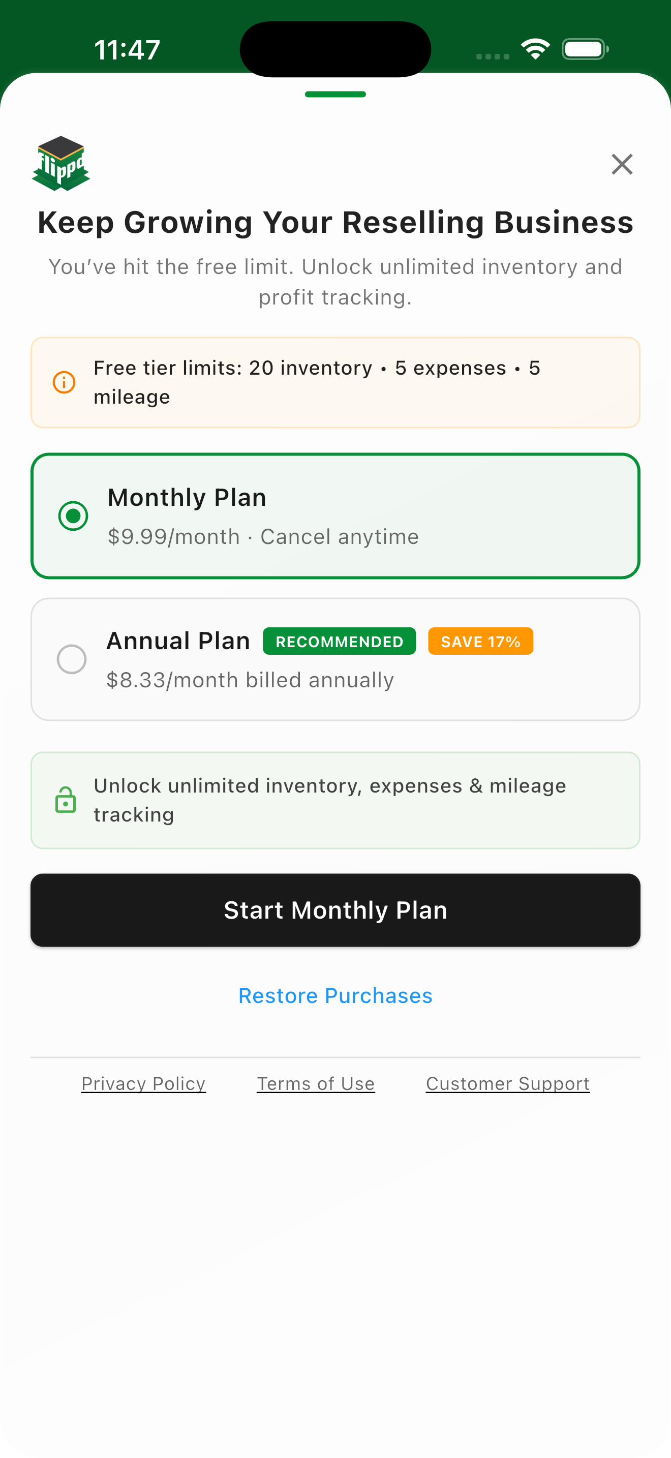subscription plans and pricing