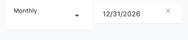 The Linked Inventory Items row on an expense
