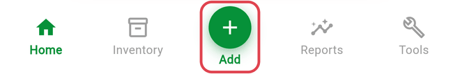 The bottom bar with the green Add button highlighted in the middle