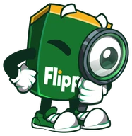 Flippd mascot checking the price