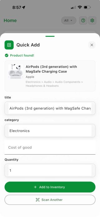 Artikel in Sekunden per Barcode-Scan hinzufugen