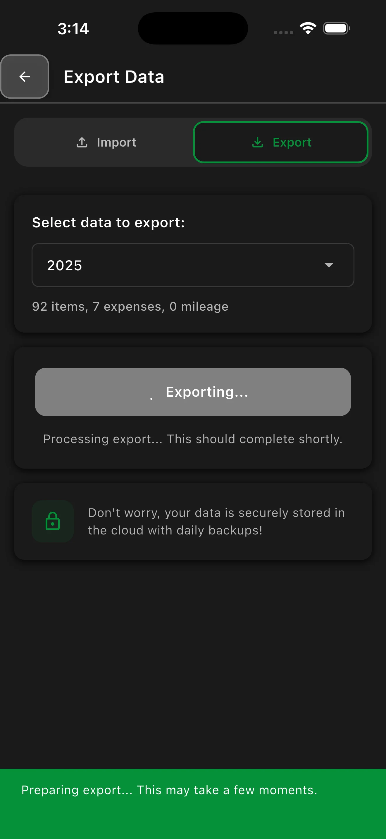 Datenimport und -export