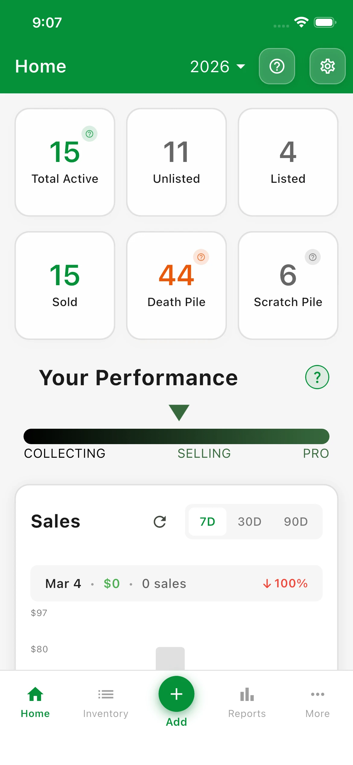 Flippd app home screen