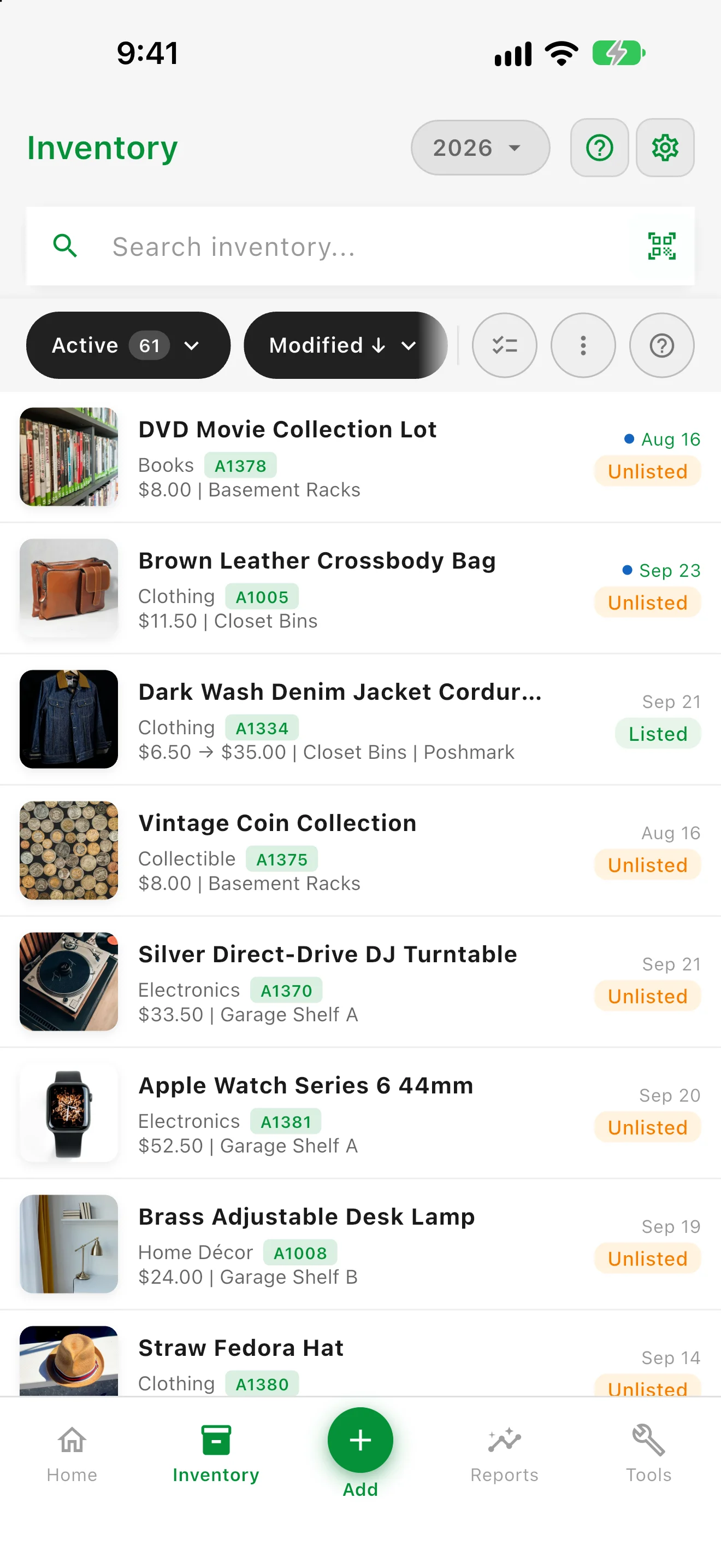 Inventory tracking