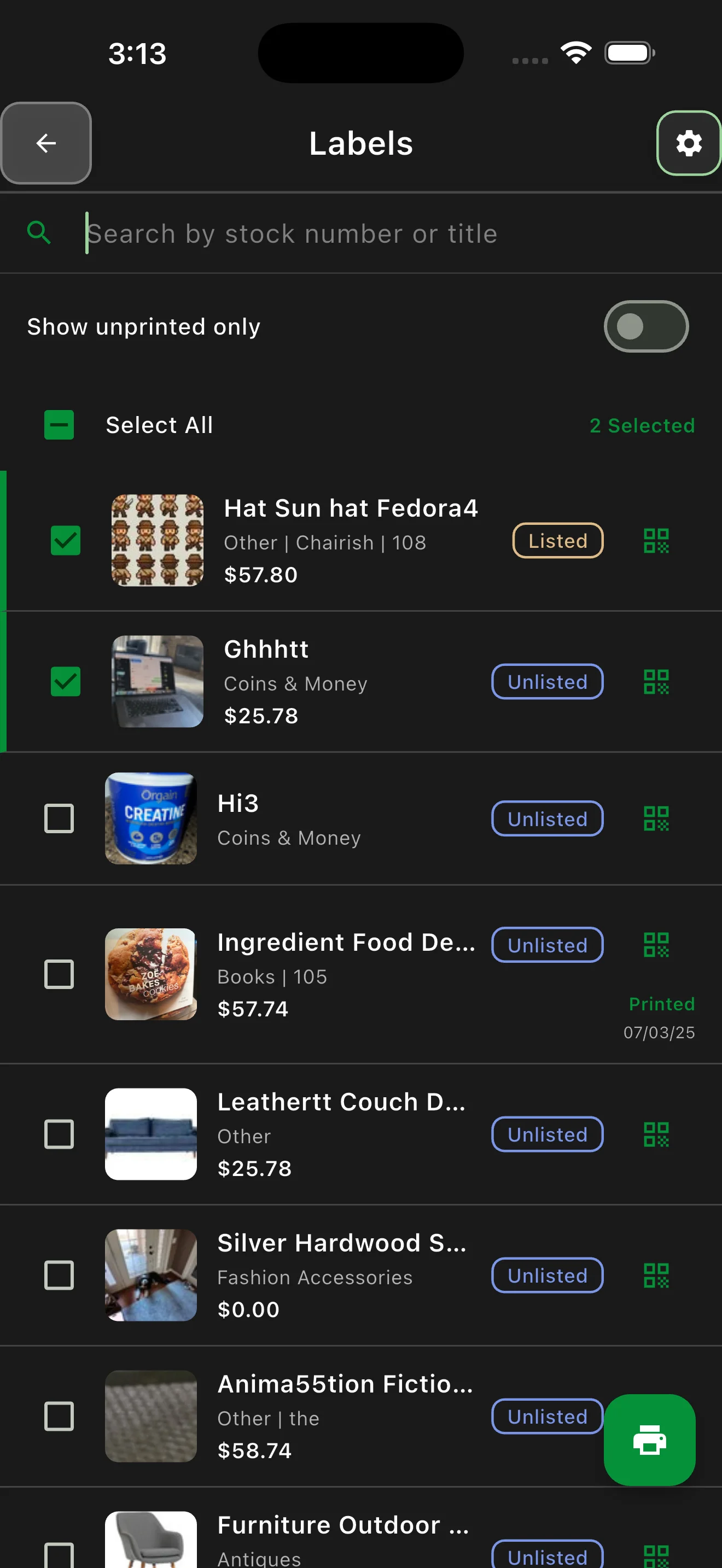 Druckbare QR-Code-Etiketten für Inventar