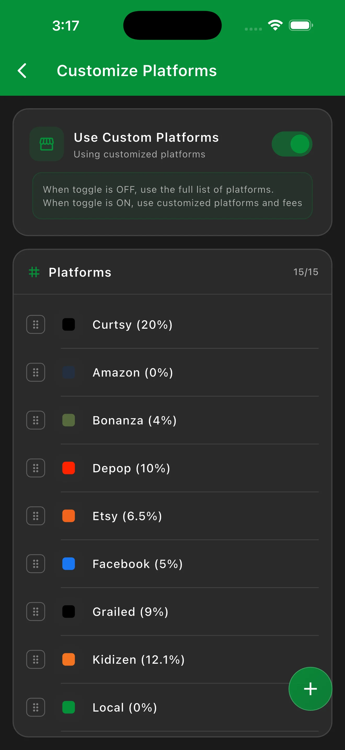 Anpassungseinstellungen